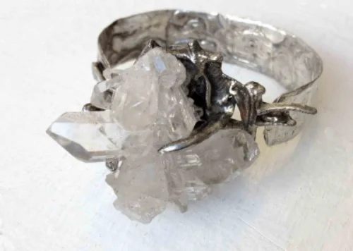 Cuttlefish and Quartz Bracelet