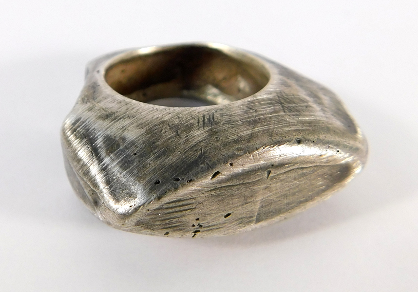 Signature Ring- Oxidized Sterling