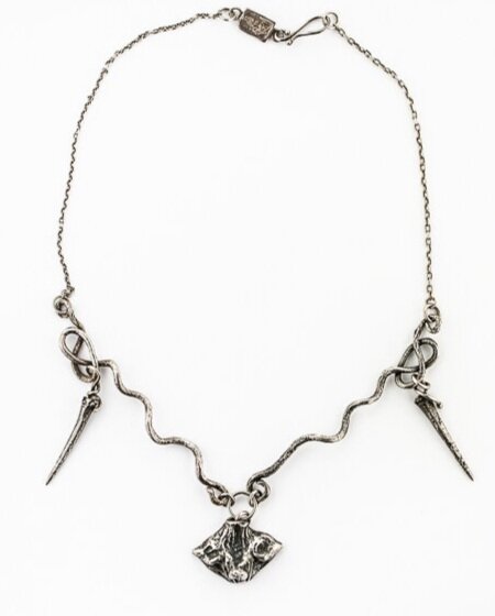 DEVIL NUT AND ACACIA THORN NECKLACE- STERLING