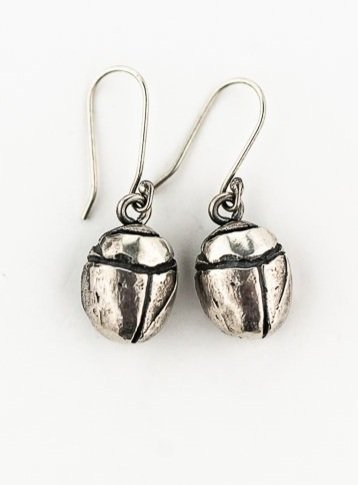 SCARAB EARRINGS- STERLING