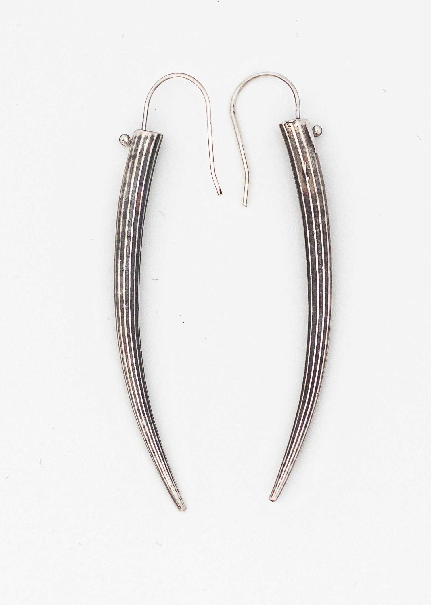 Dentalium Shell Earrings- Sterling