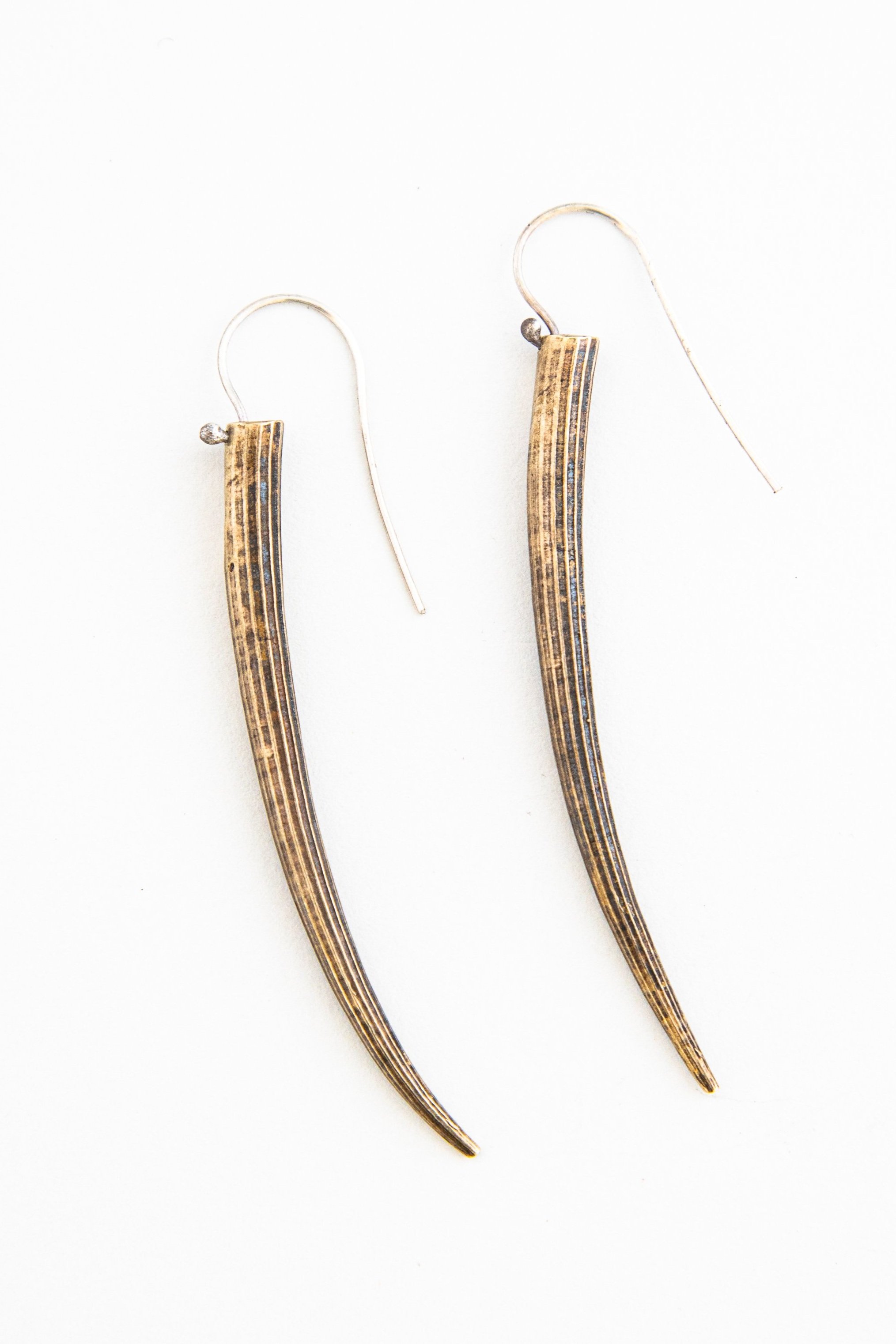 Dentalium Shell Earrings- Bronze