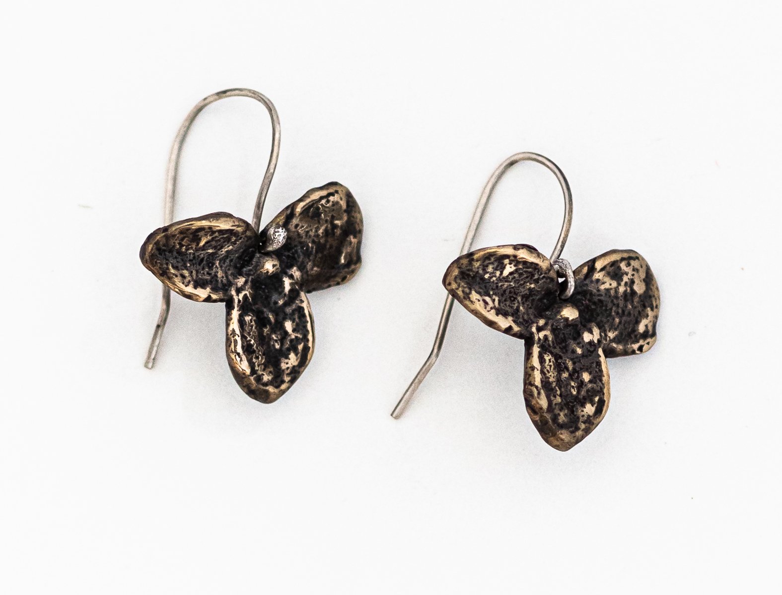 Flower earrings- sterling