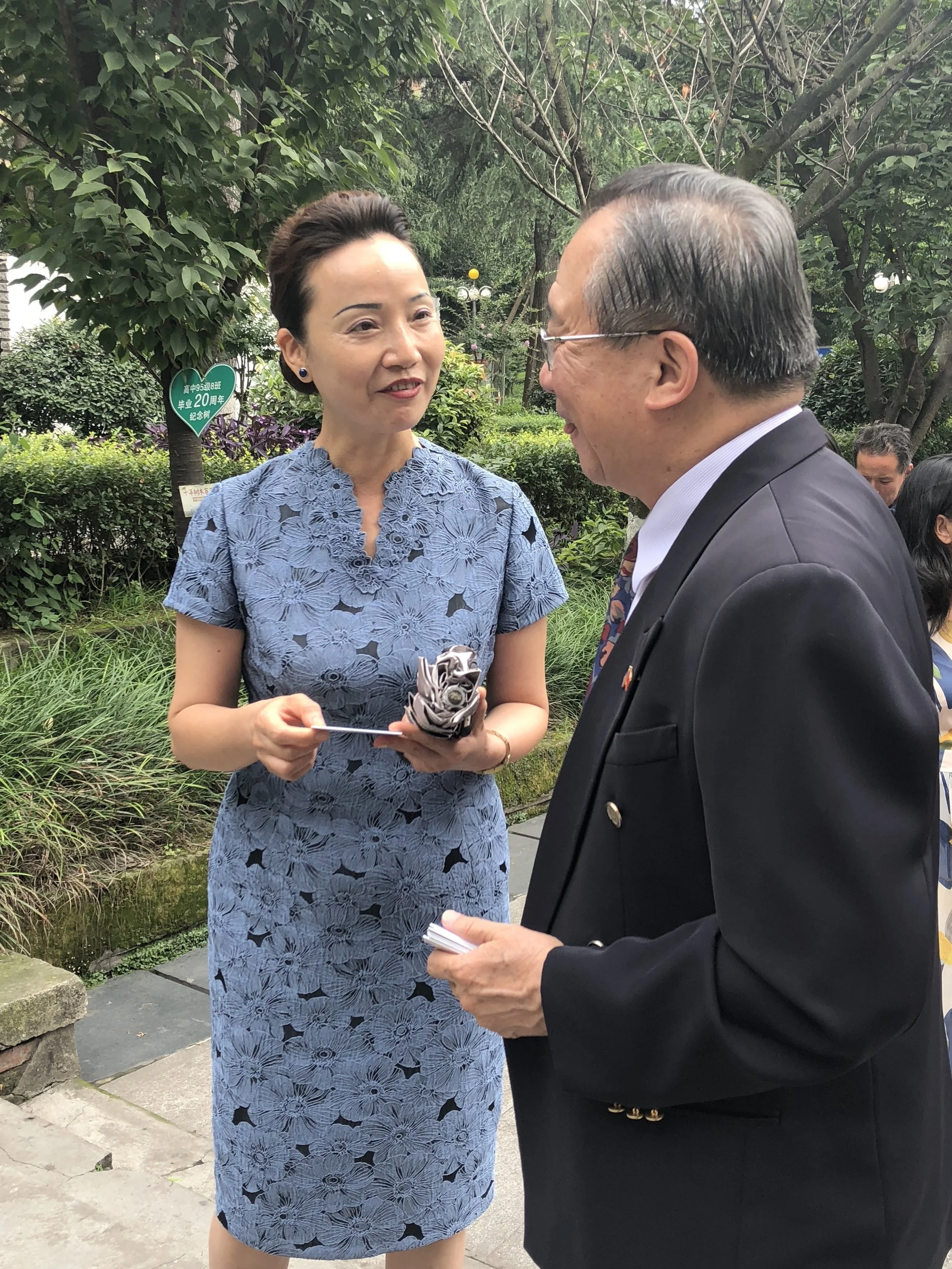 Arriving at our first stop - Renshou #1 High School