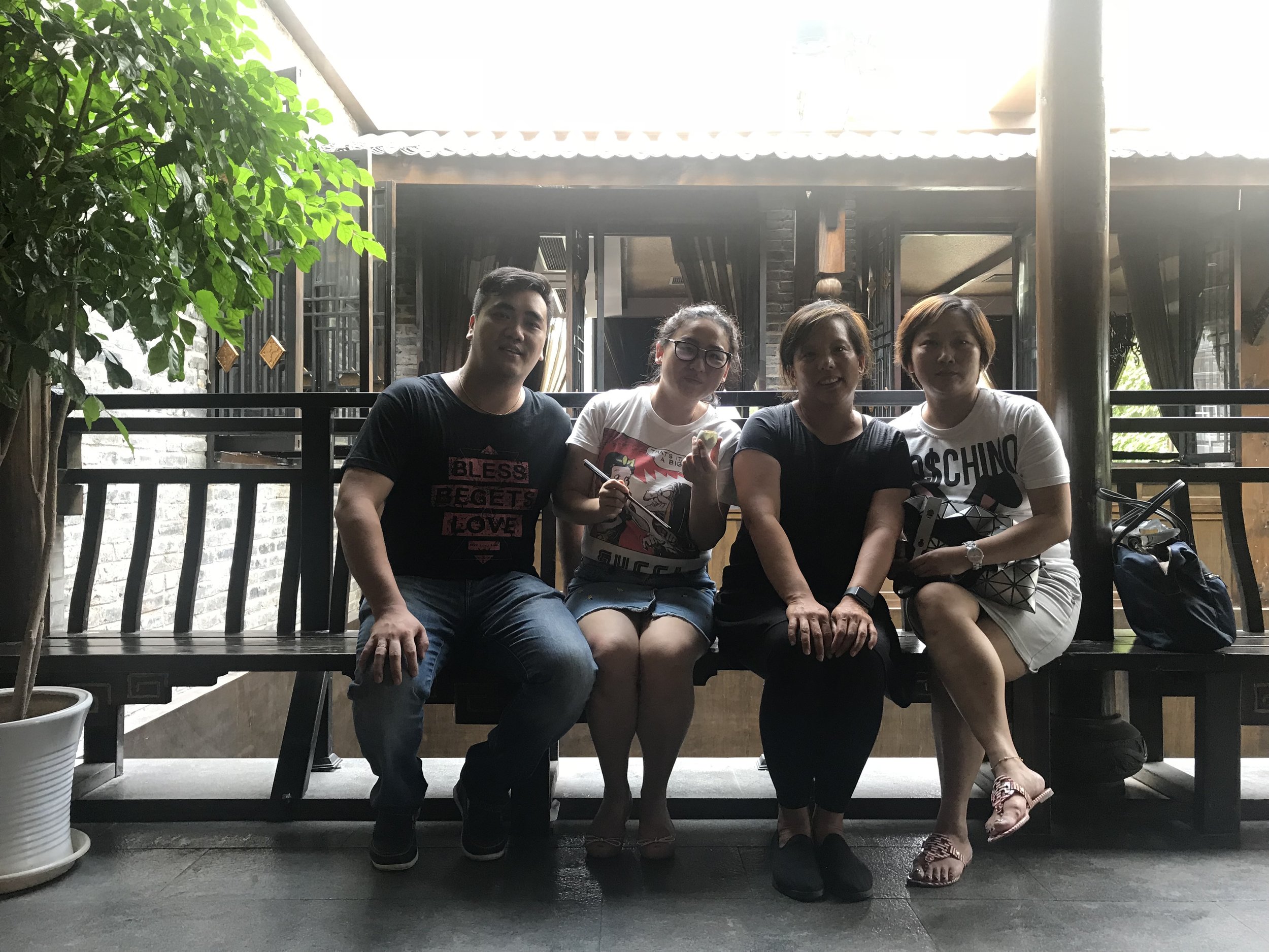 Our Chongqing handlers - Handsome Yu and family