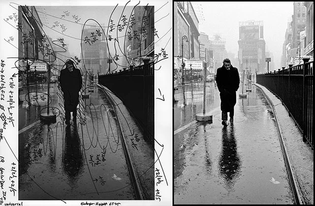 Photo by Dennis Stock Print and print mark-ups by Pablo Inirio