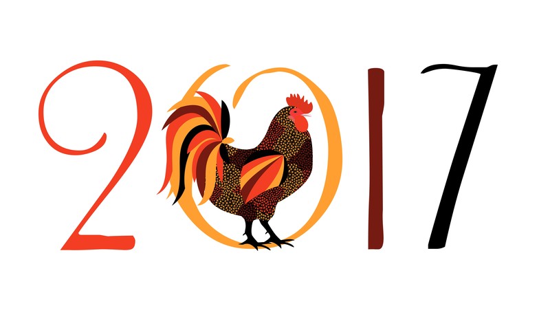 Year of the Fire Rooster : In Chinese culture, Rooster represents fidelity and punctuality, for it wakes people up on time. It is important in this Year of the Fire Rooster to stay focused on one task at a time. The year will be good but chaotic.