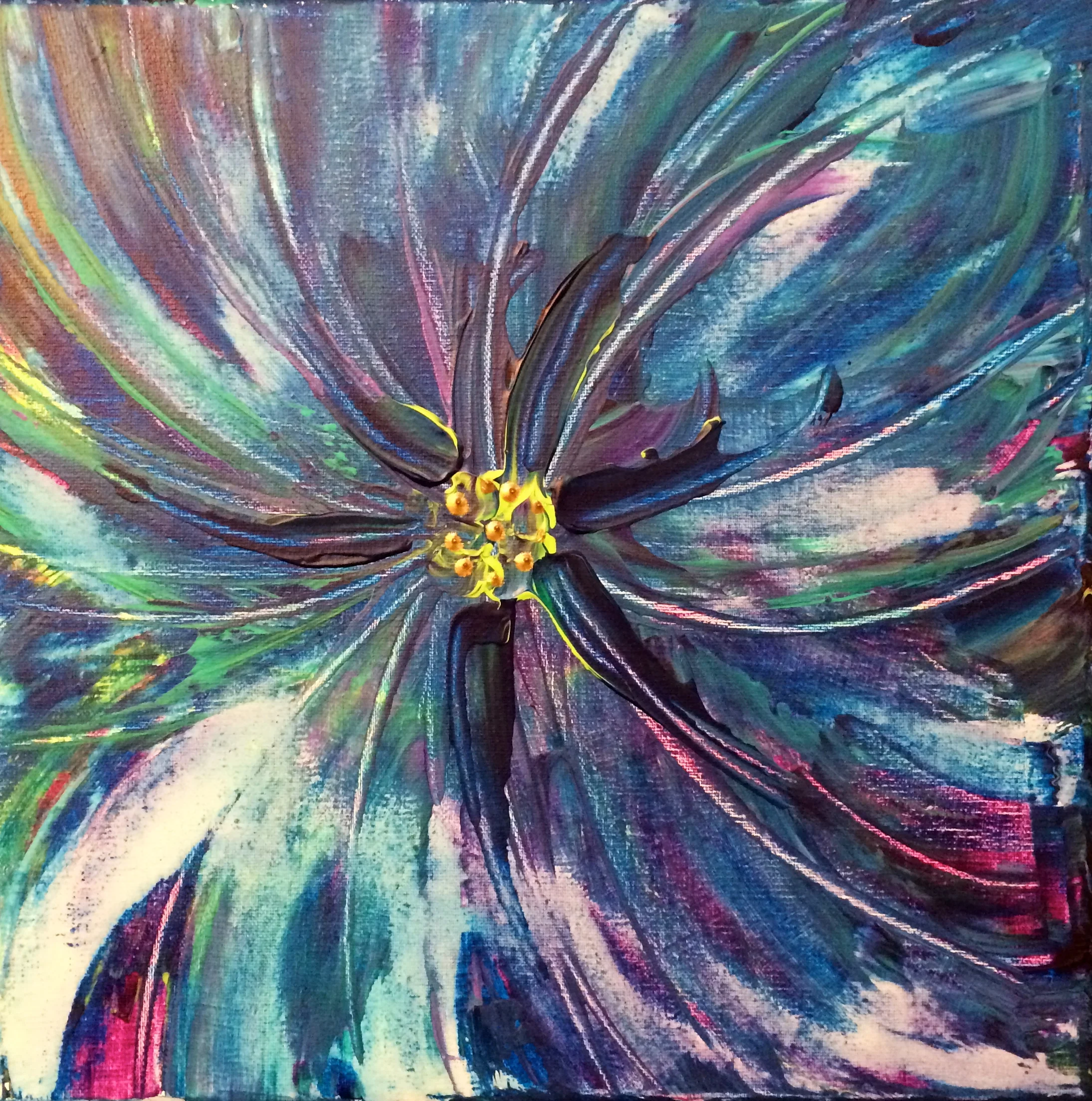 Blue Abstract Flower