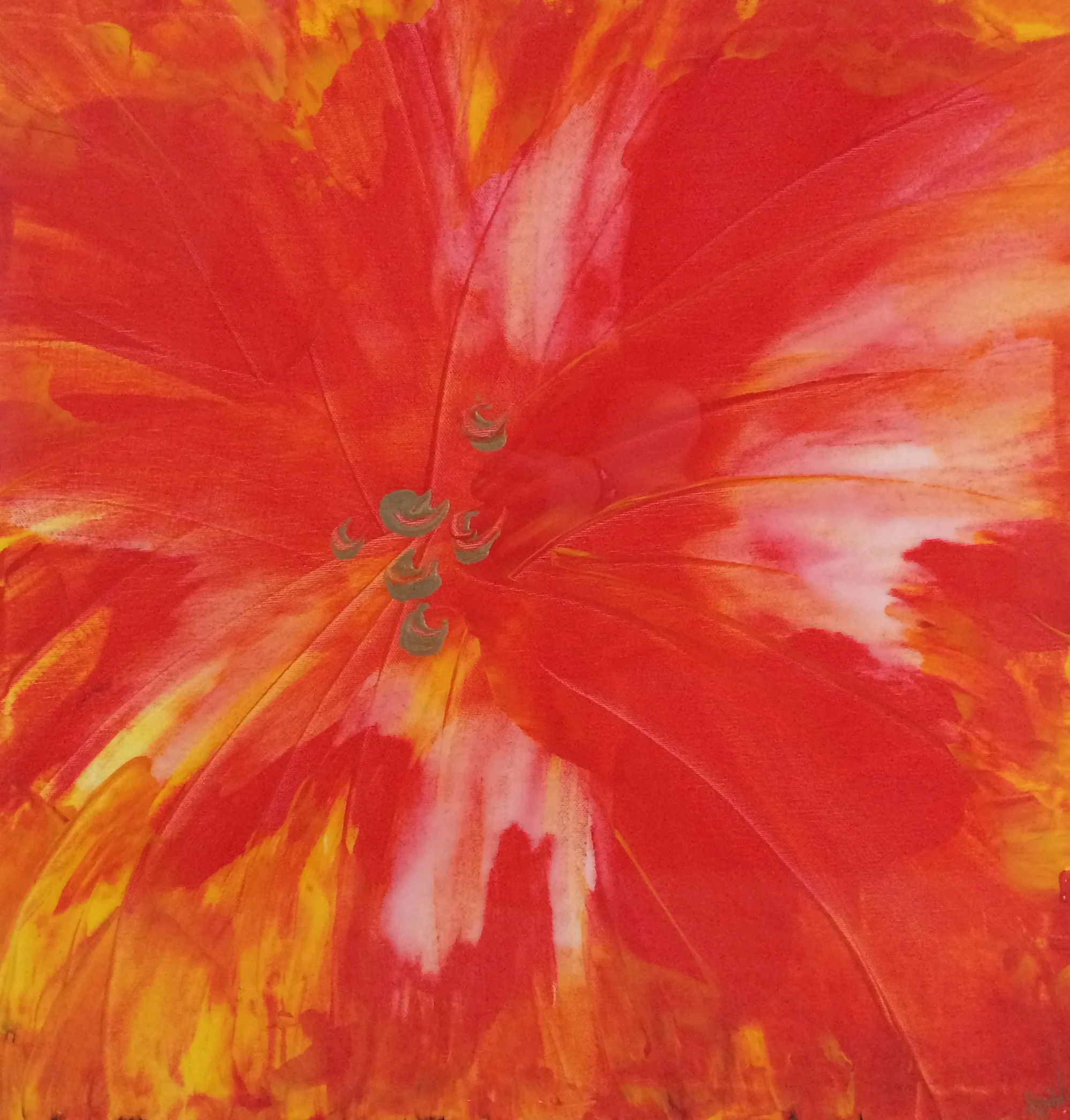 Orange Abstract Flower