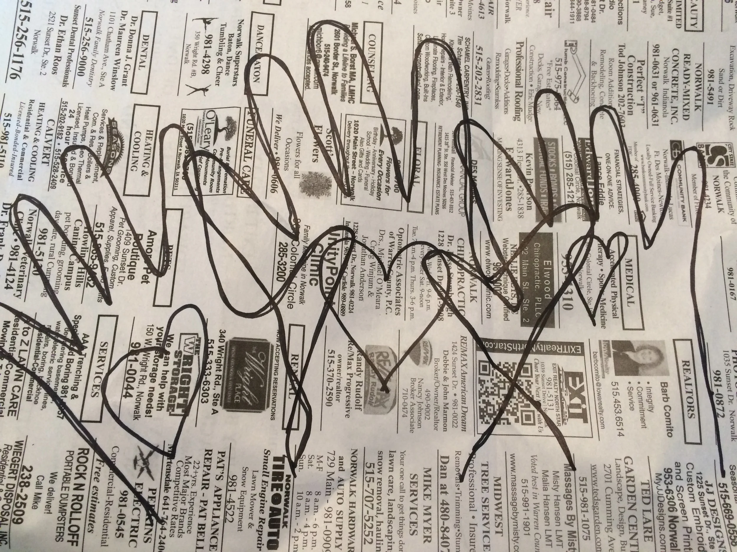 Let each person add their own heart or symbol for the center of their hand to make it meaningful.