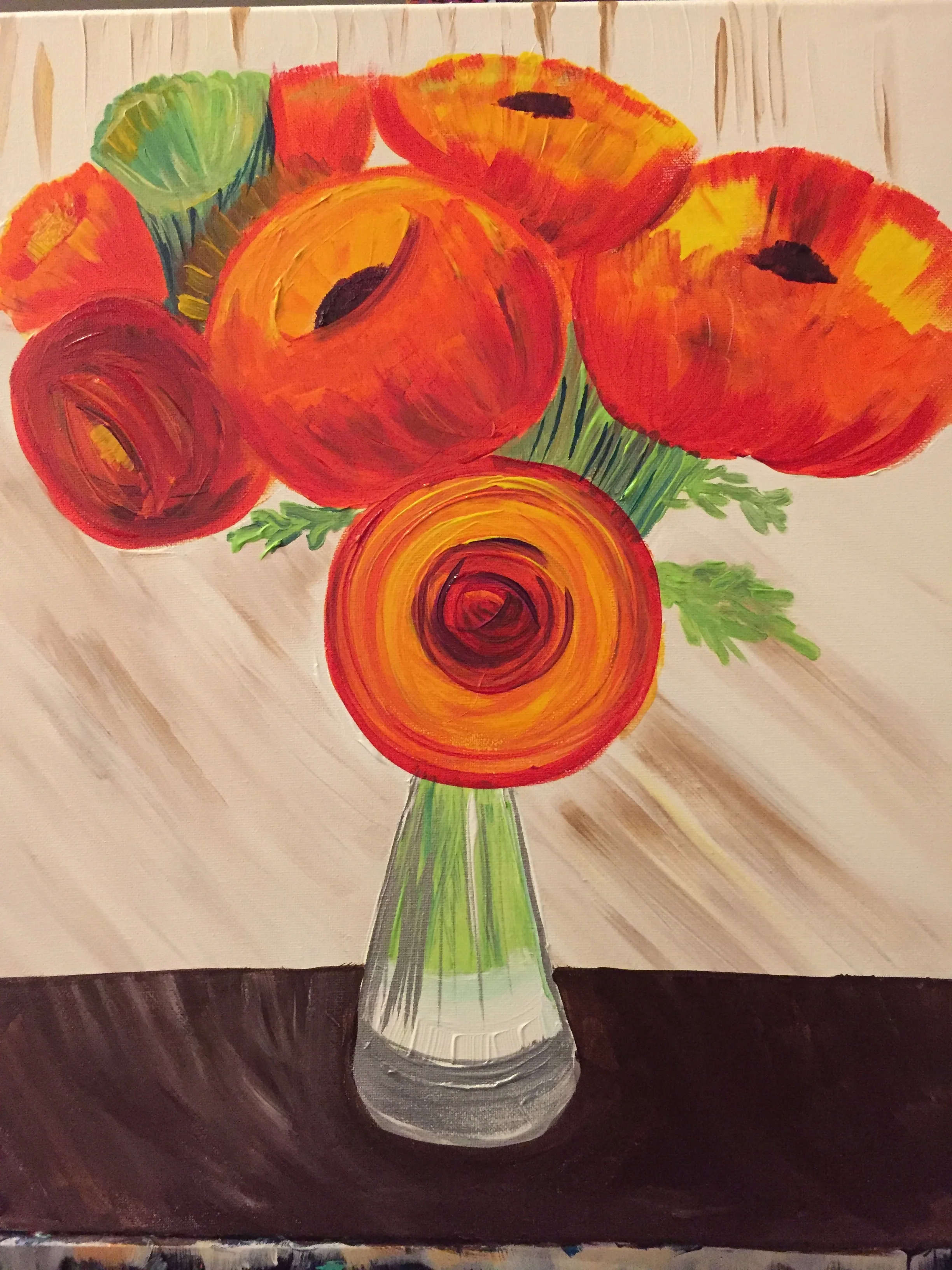 Orange Flowers in Vase