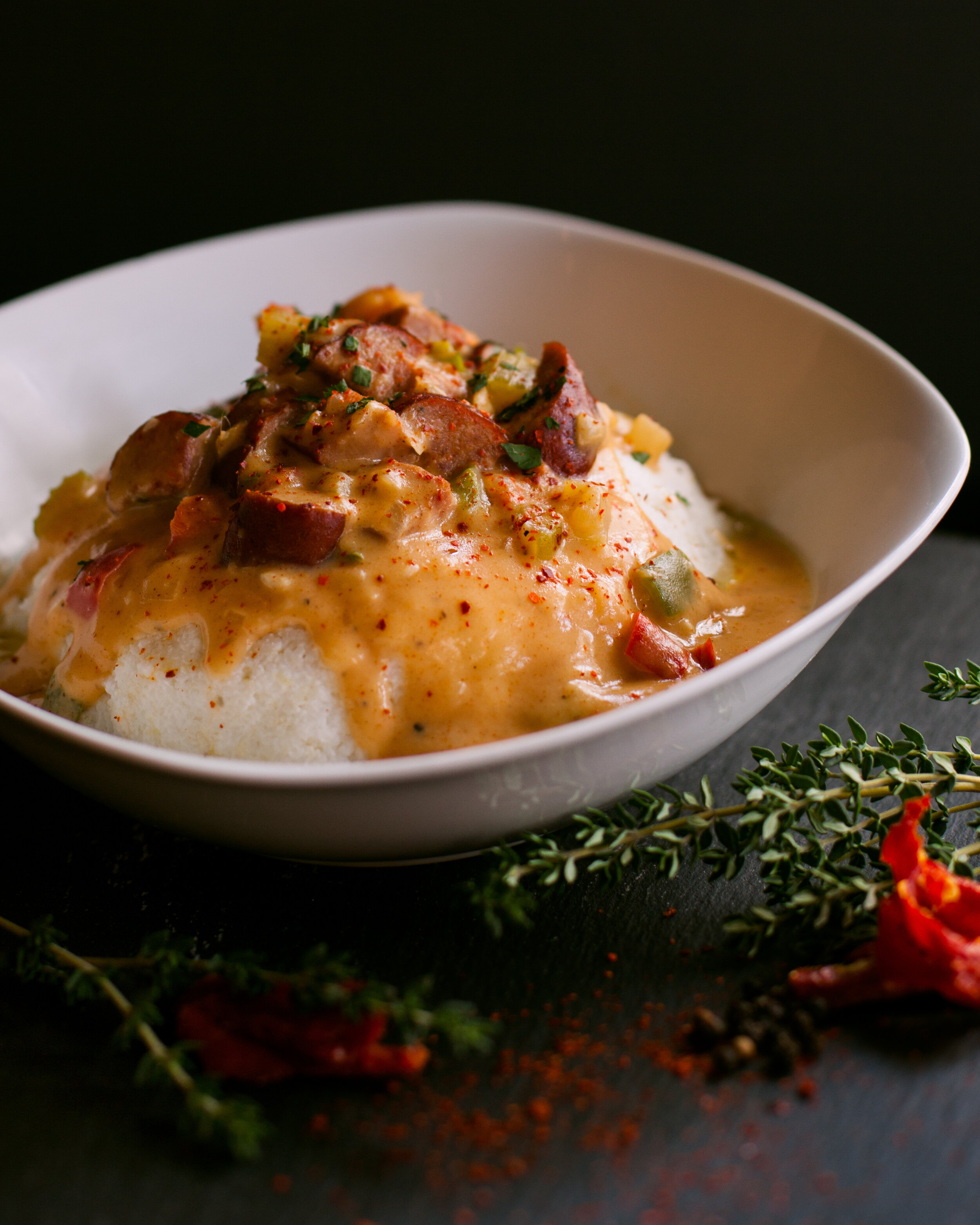 Shrimp &amp; Cauliflower Grits