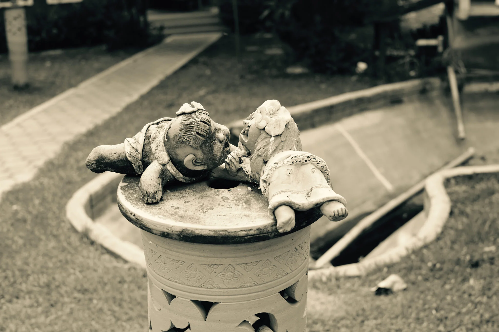 Creepy Broken Child Statues - Chiang Mai, Thailand
