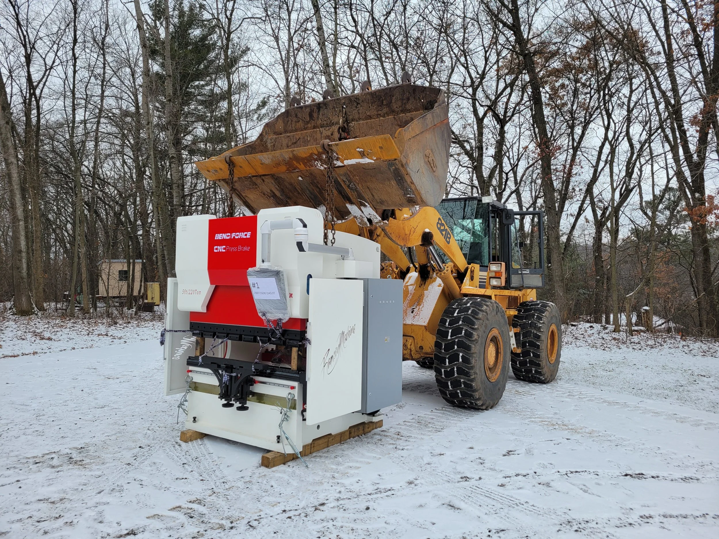 JANUARY 2023 SAW THE ARRIVAL OF OUR NEW 220 TON CNC PRESS BRAKE. WE HAD IT CUSTOM BUILT TO FIT IN THE BUILDING.