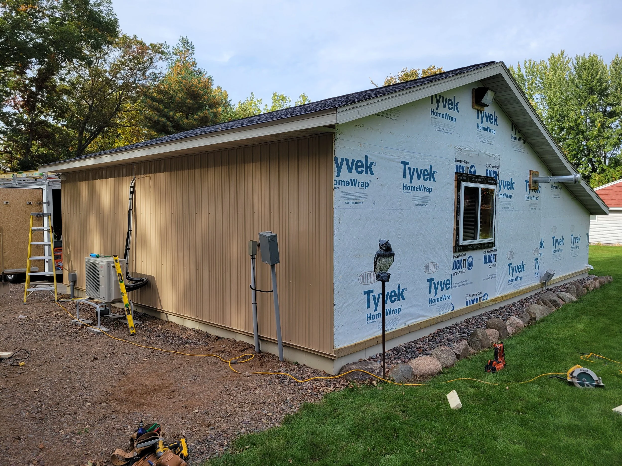 OCTOBER 2022 STARTED THE OUTSIDE REMODEL. INSURANCE SURE LOVES THE TIN.