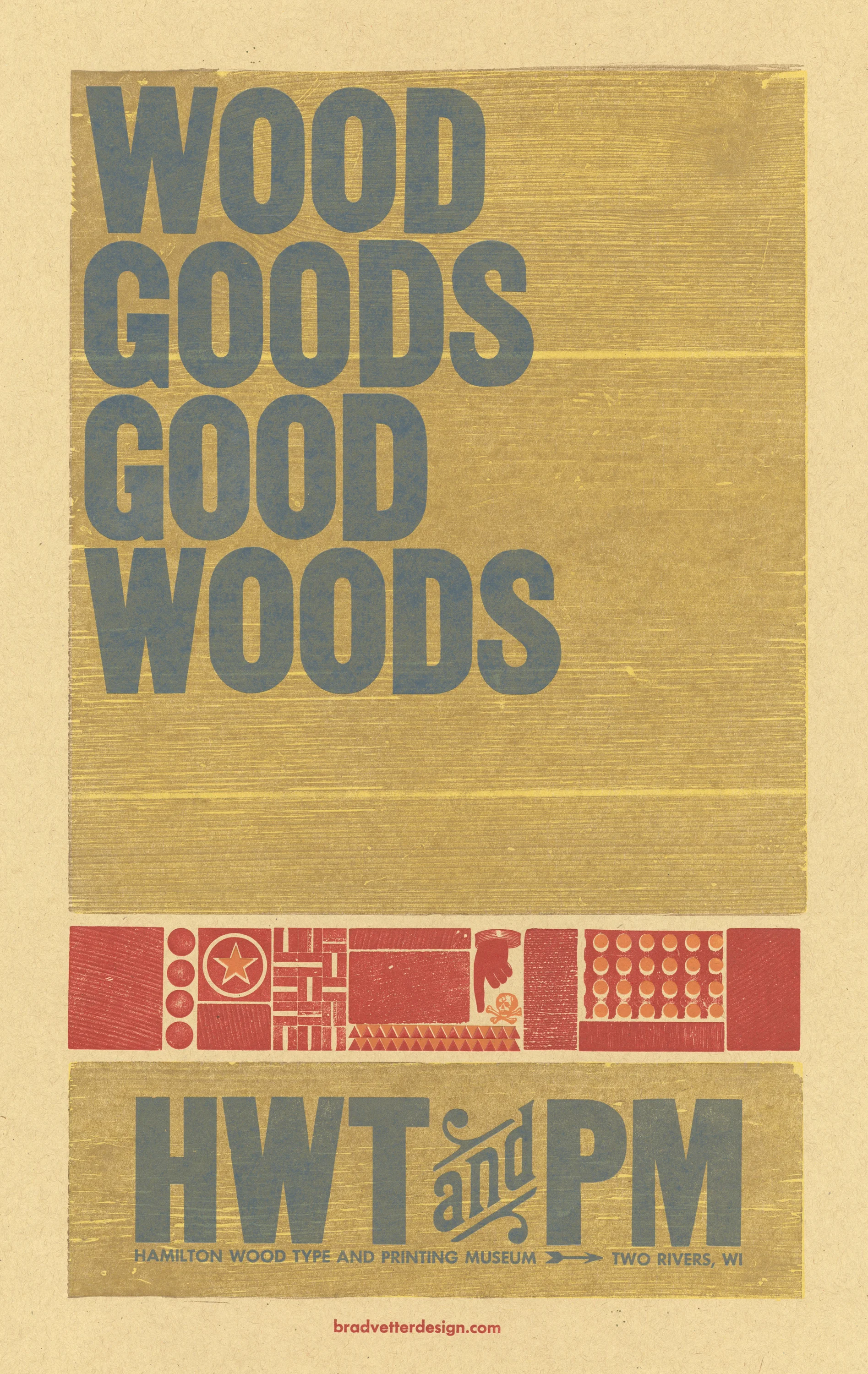 Good Woods, 5-color letterpress benefit poster, 2012