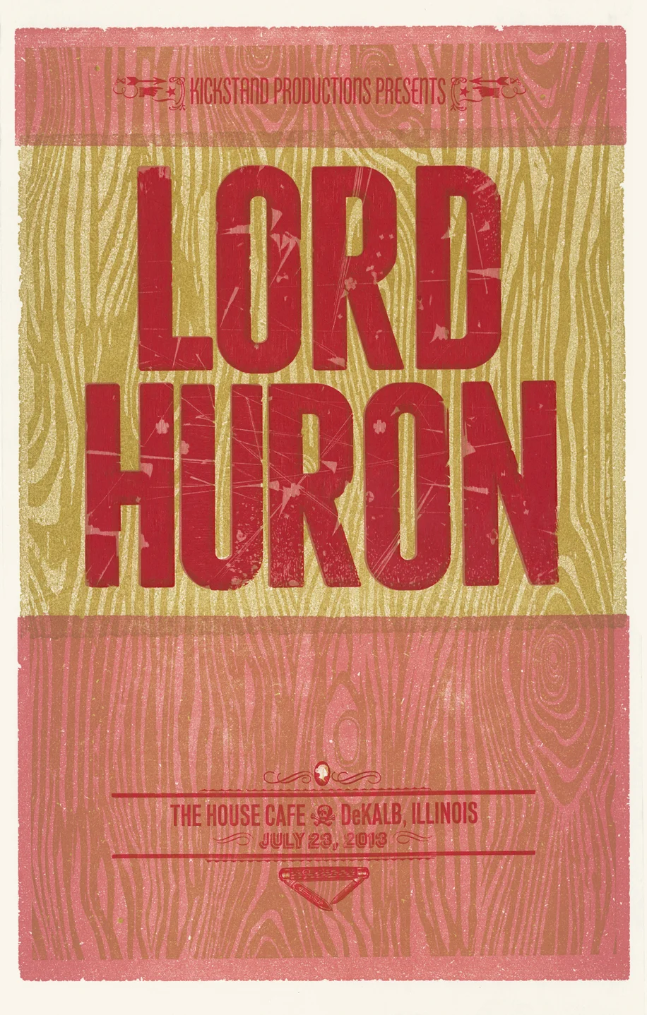 Lord Huron, 4-color letterpress show poster, 2013