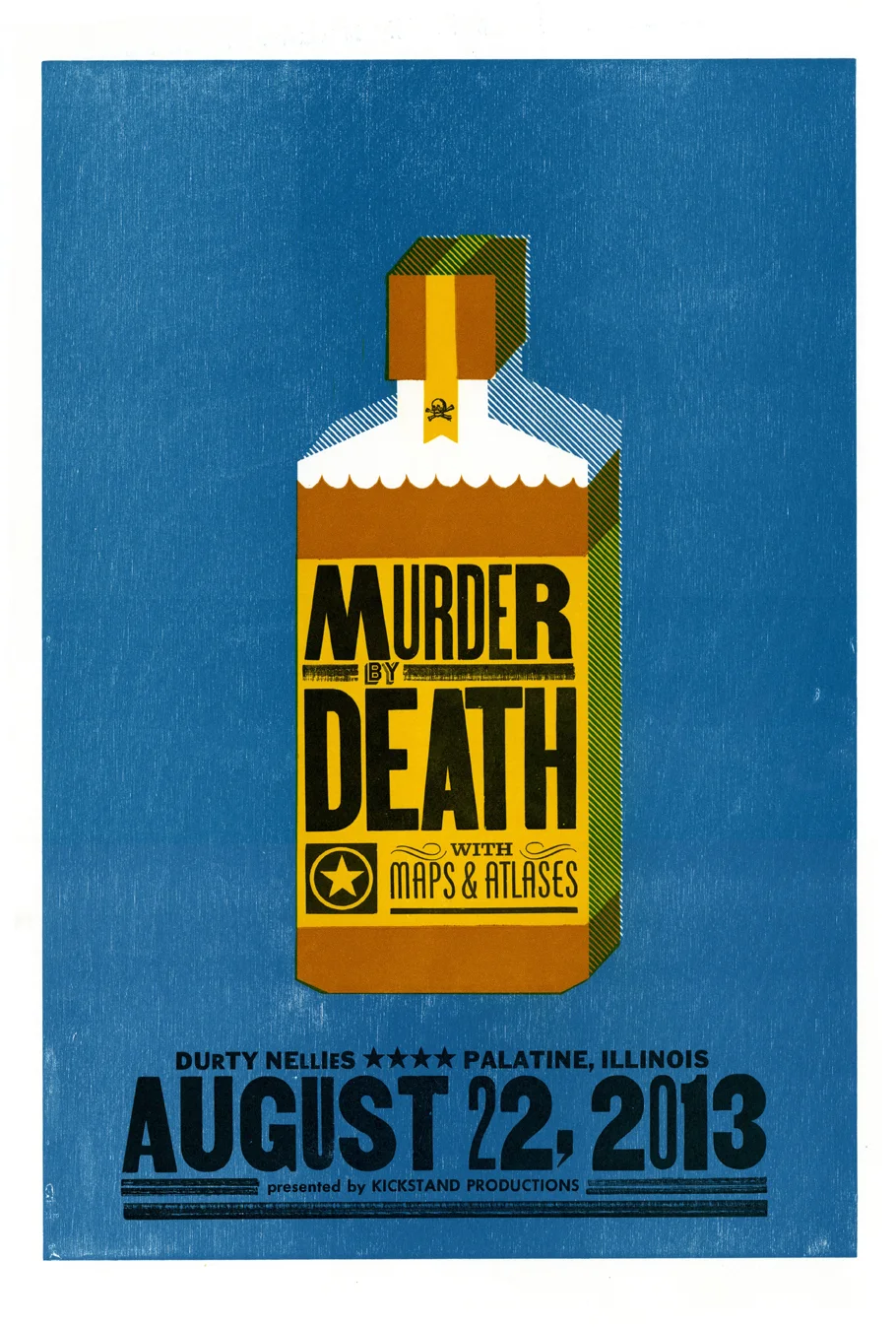 Murder By Death, 4-color letterpress show poster, 2013