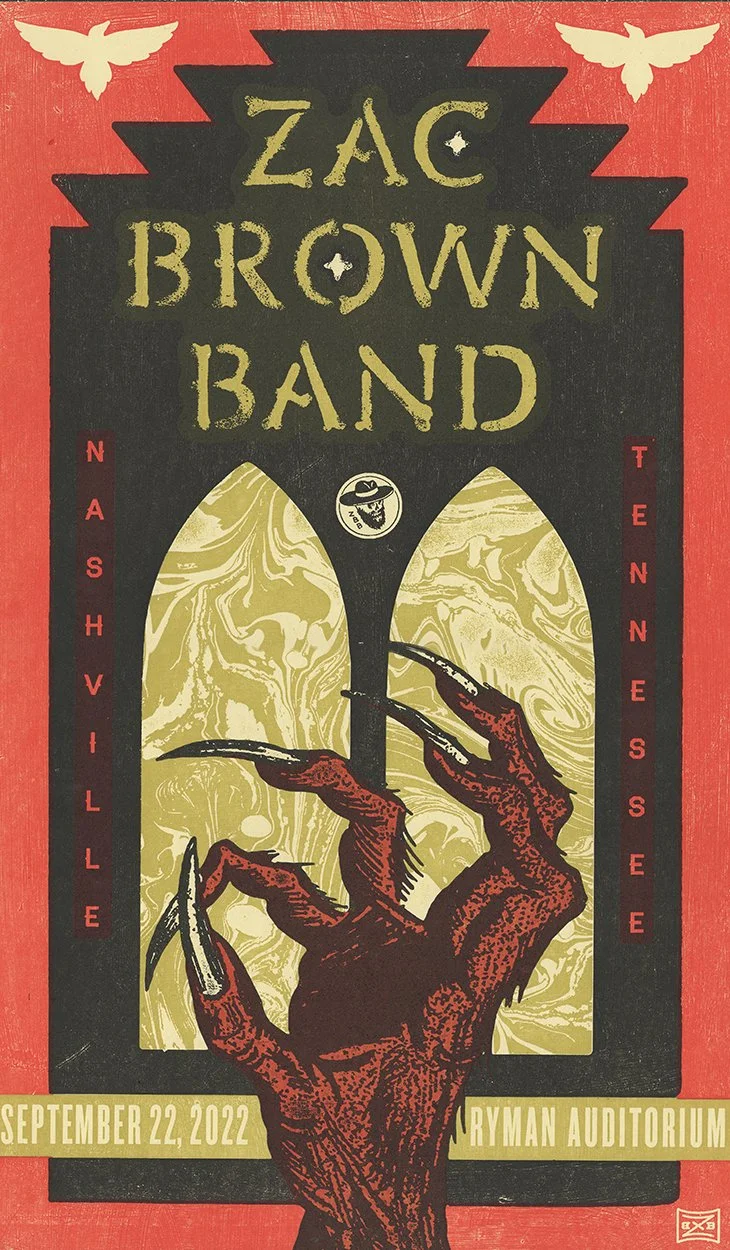 Zac Brown Band Show Poster — Brad Vetter Design