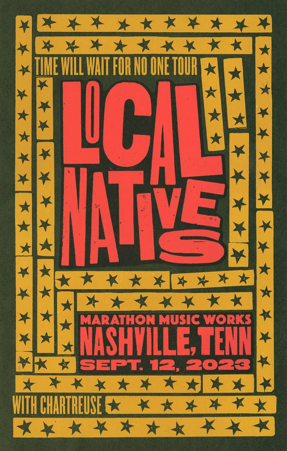 Local Natives (Nashville, TN) Show Poster — Brad Vetter Design