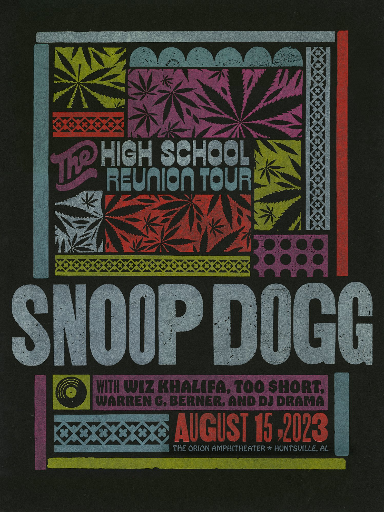 Snoop Dogg (Huntsville, AL) Show Poster — Brad Vetter Design