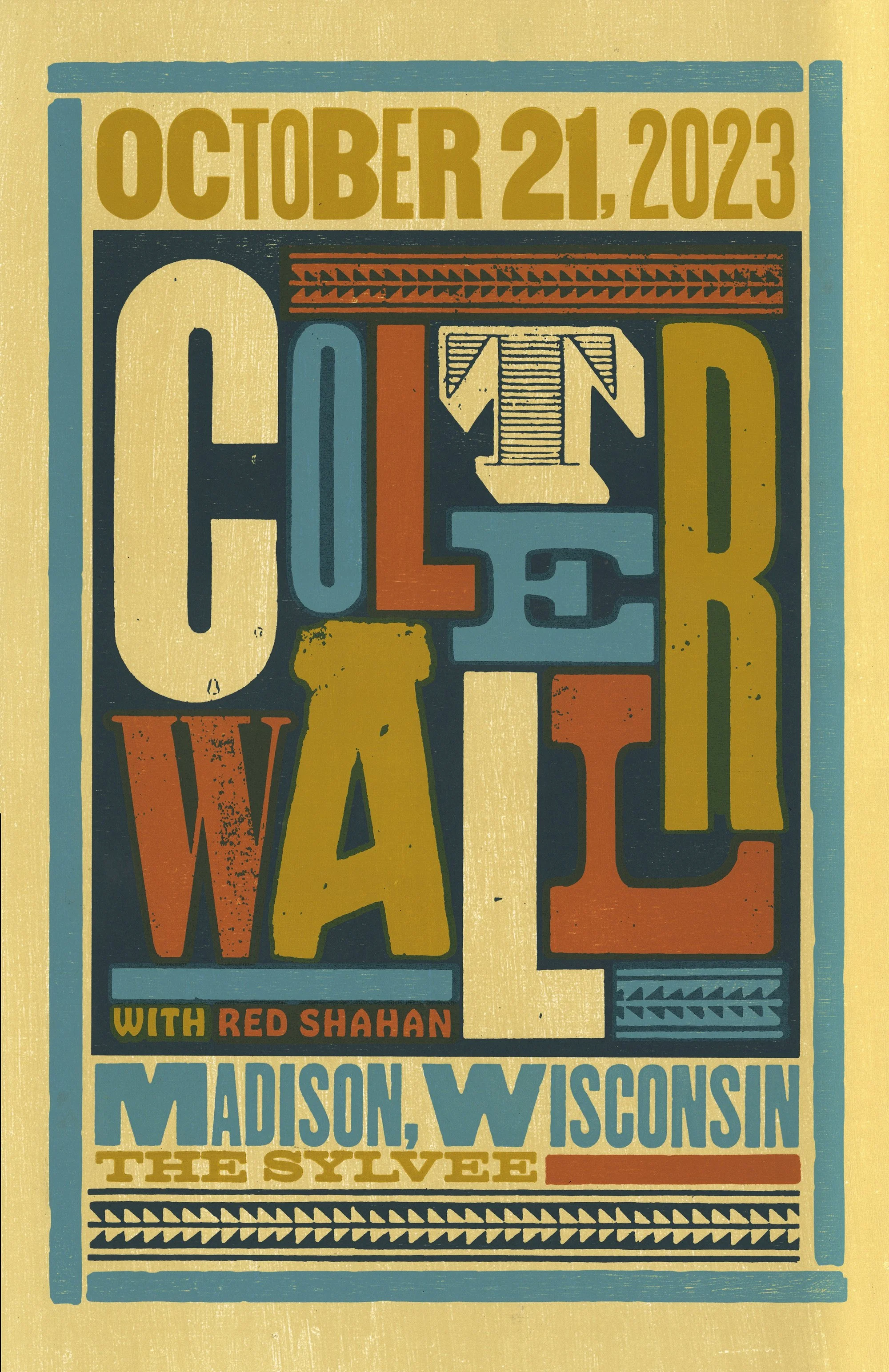Colter Wall (Madison, WI) Show Poster — Brad Vetter Design