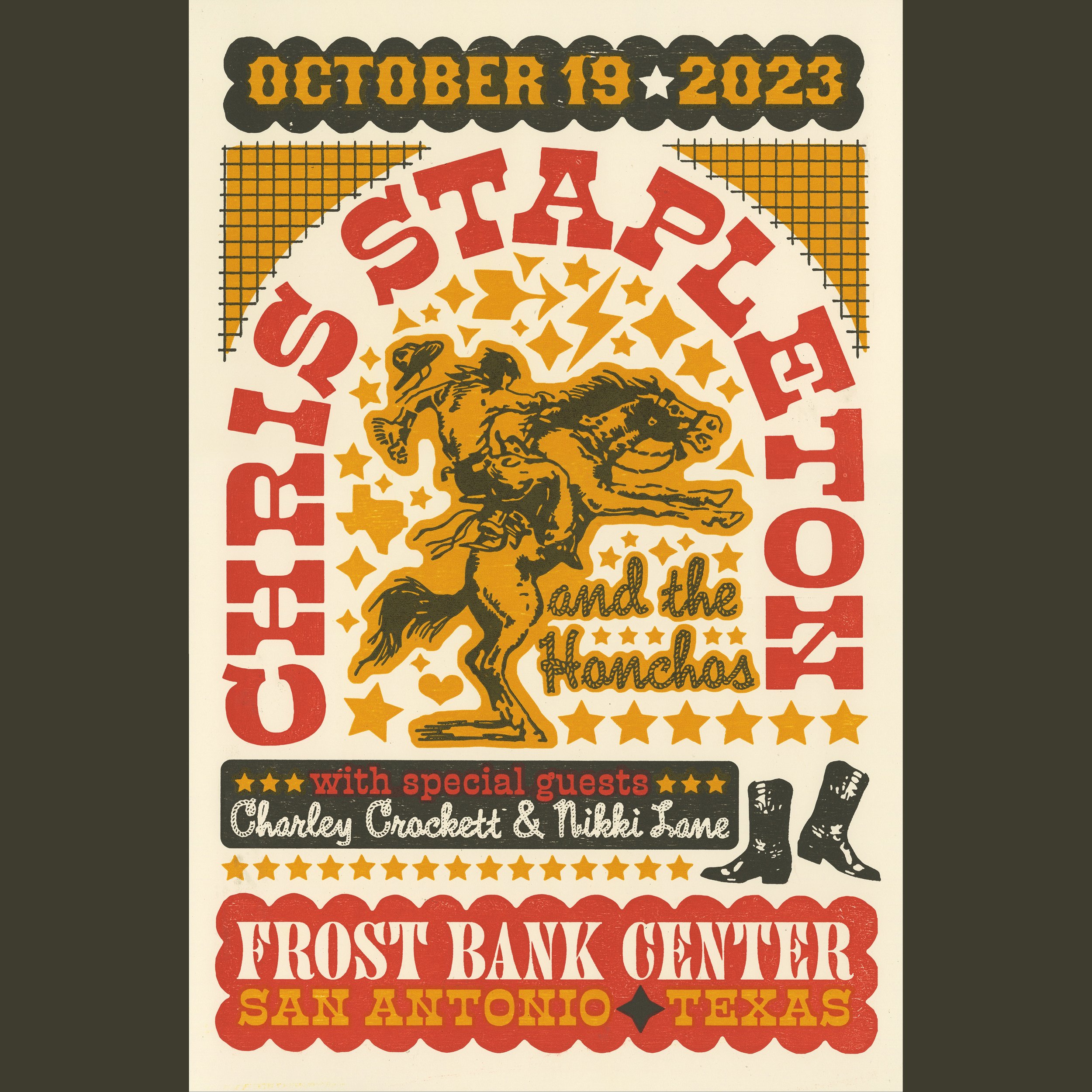 Chris Stapleton (San Antonio) Show Poster — Brad Vetter Design