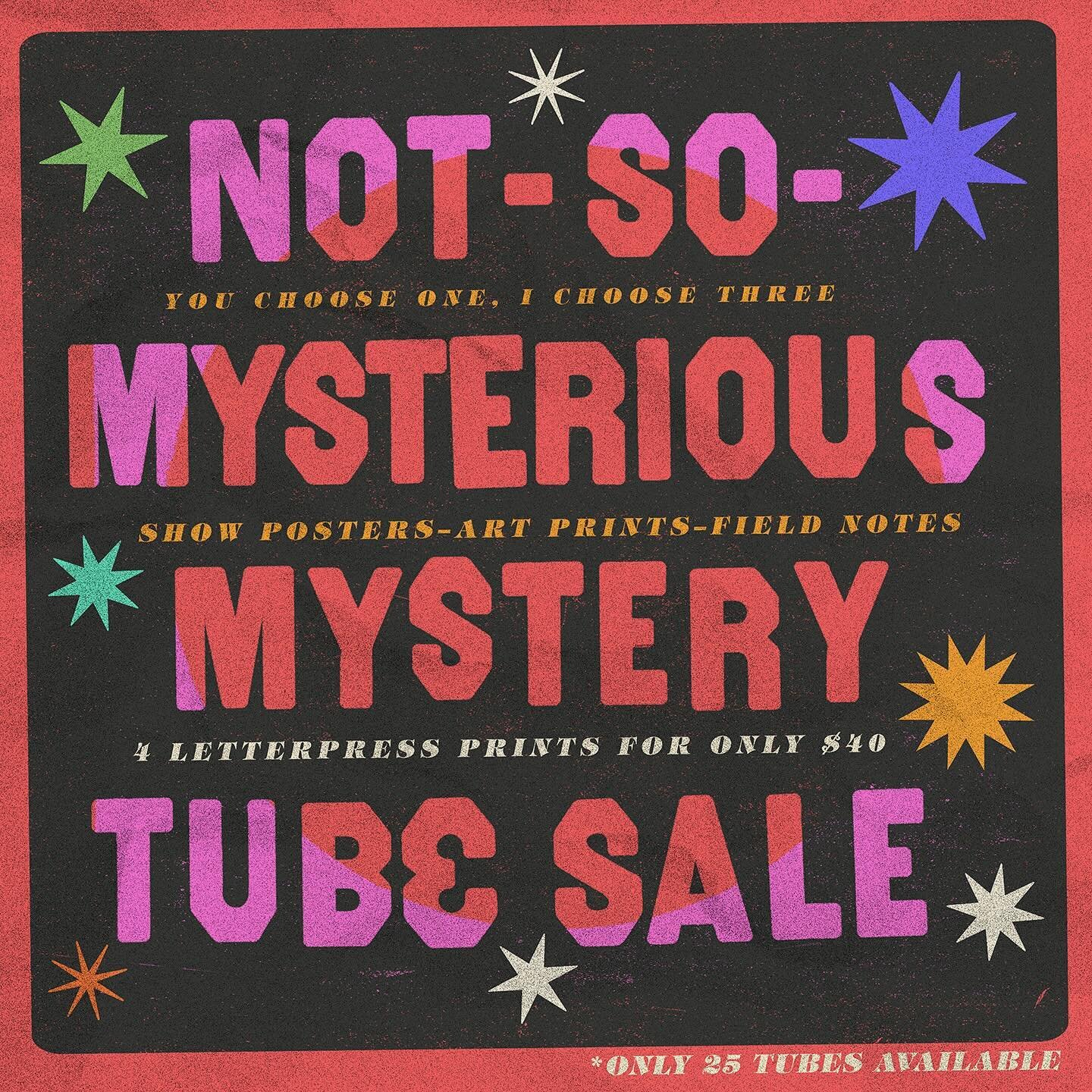 Not feeling super smelly this year, but I know folks love it&hellip; Back again with the Not So Mysterious Mystery Tube &trade;️. For those of you who don&rsquo;t know, it&rsquo;s a DAMN GOOD DEAL. You pick one print, I will throw in 3 extras for fre