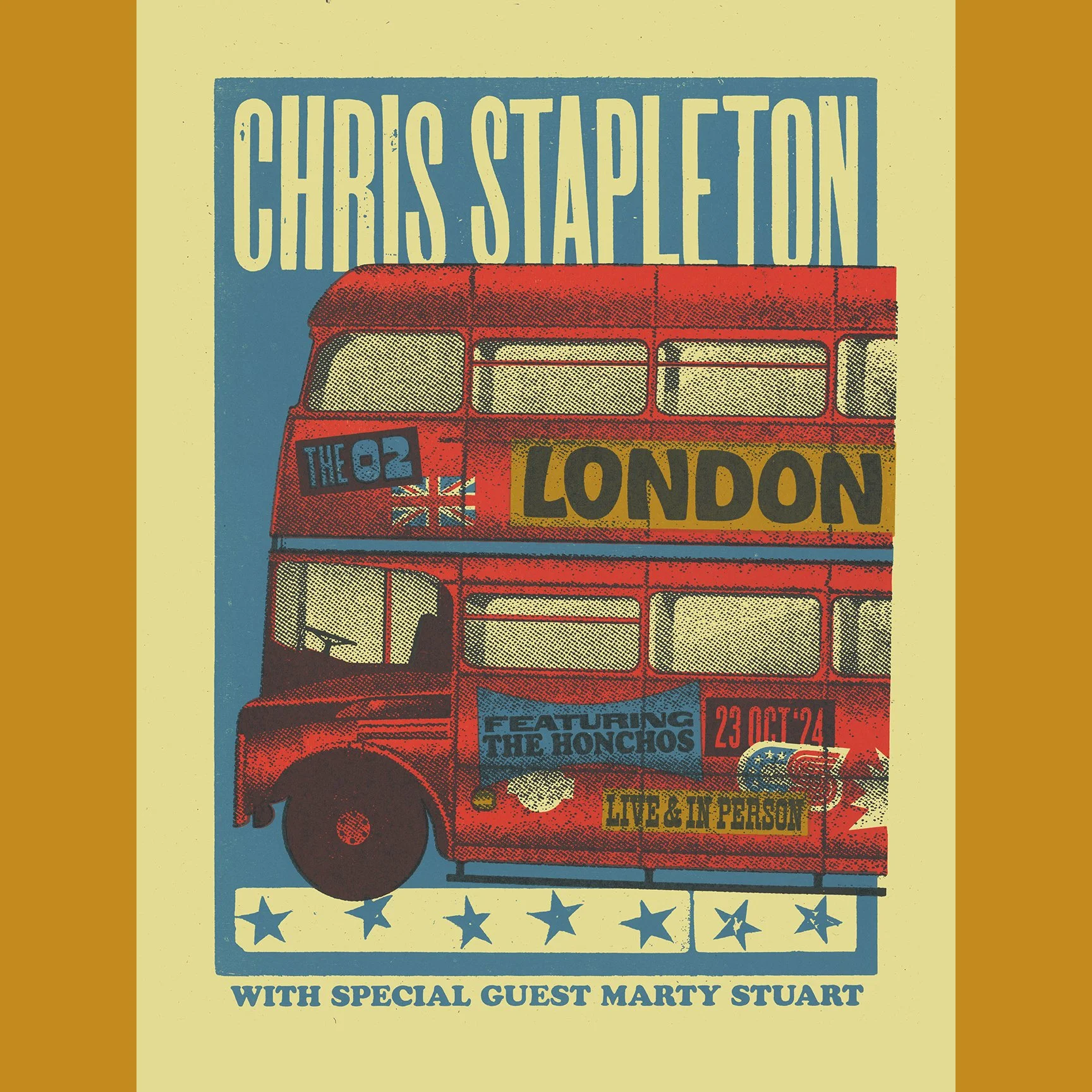 Chris Stapleton (O2 Arena) London Show Posters — Brad Vetter Design