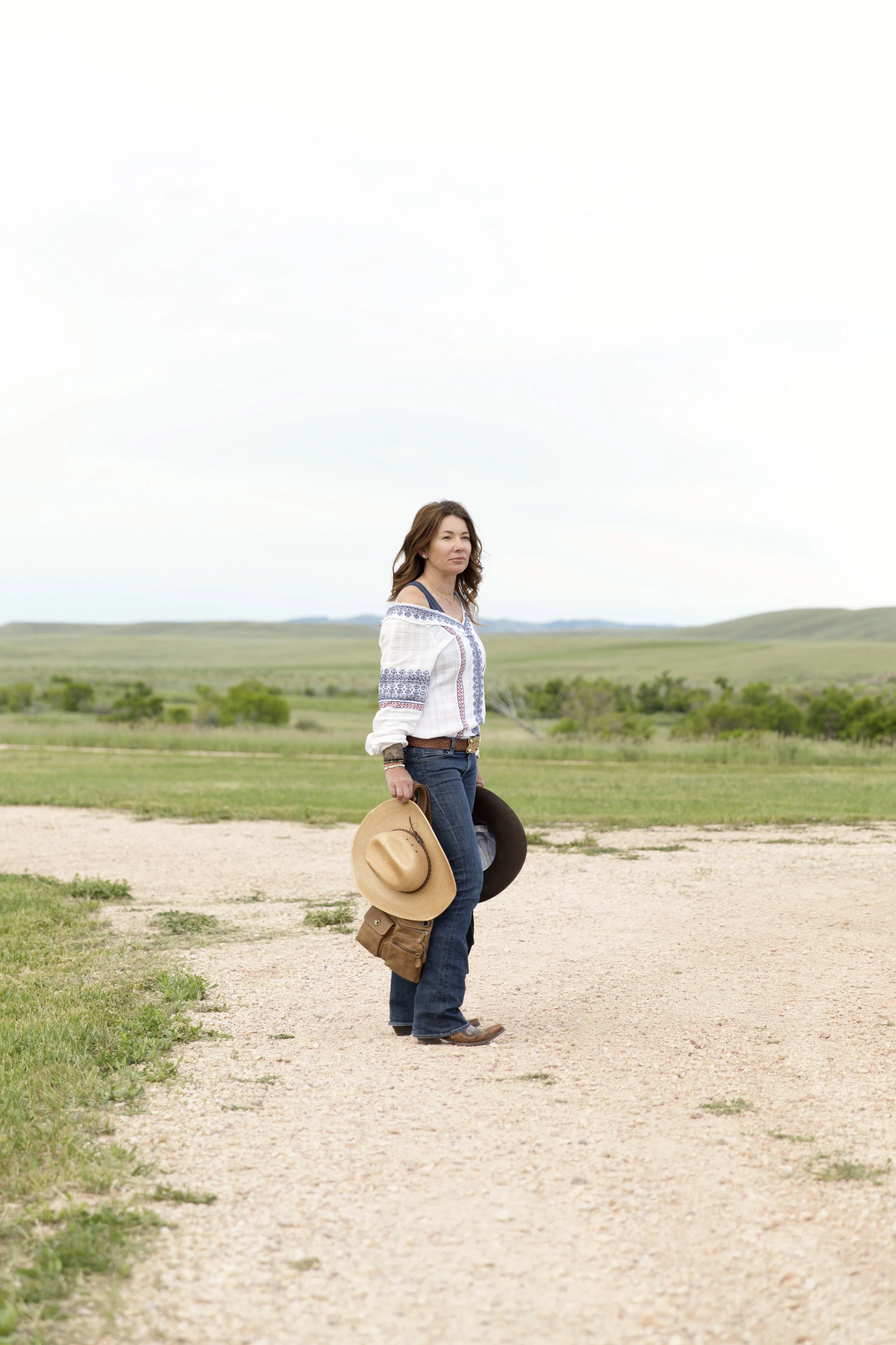 Woman at Russel Gordy's Ranch in Wyoming for the Wall Street Journal by Rebecca Stumpf Denver Boulder Colorado Editorial and Commercial Lifestyle Food and Travel Photographer