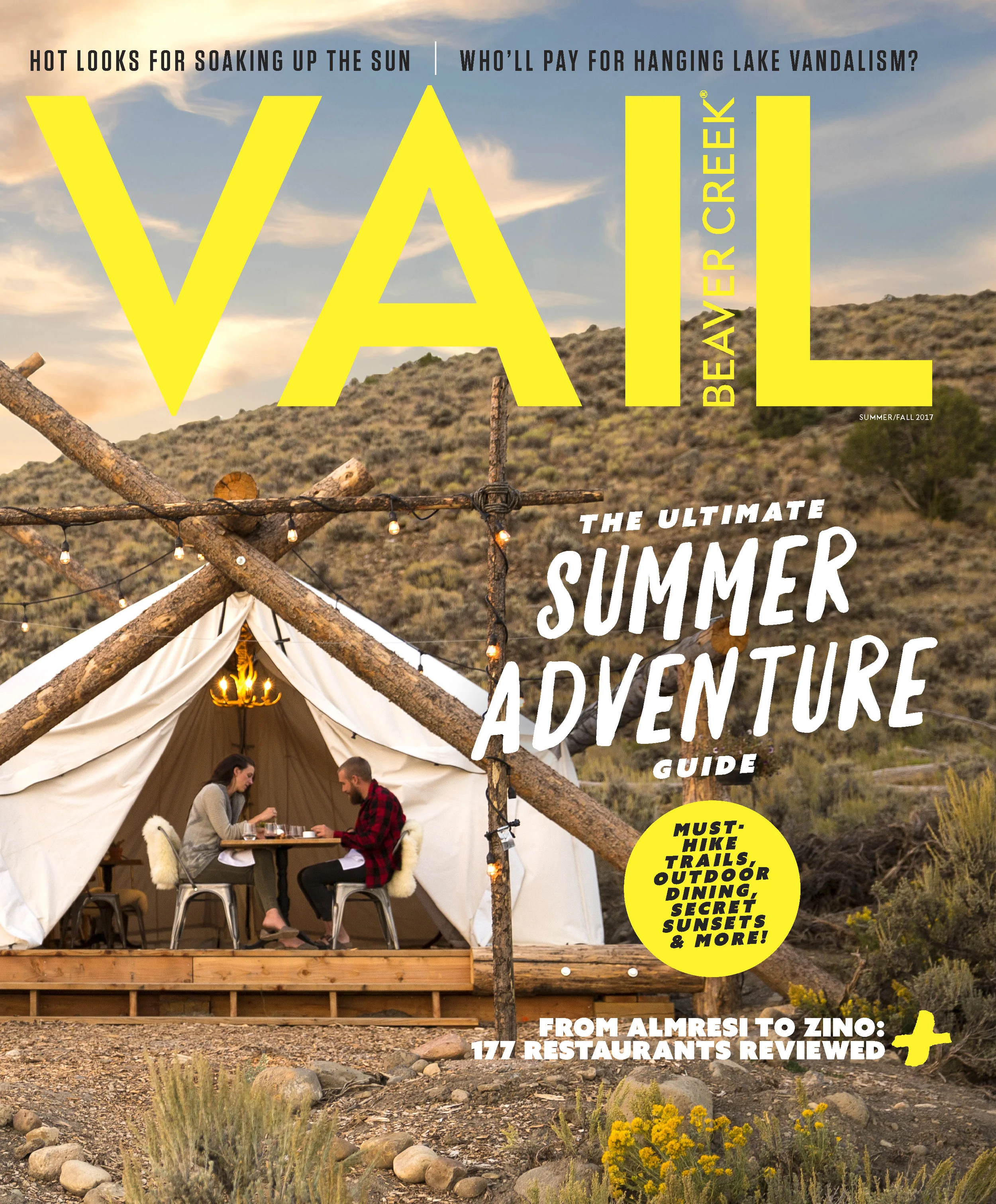 Glamping at Collective Retreat, Vail Beaver Creek Magazine, Summer 2017