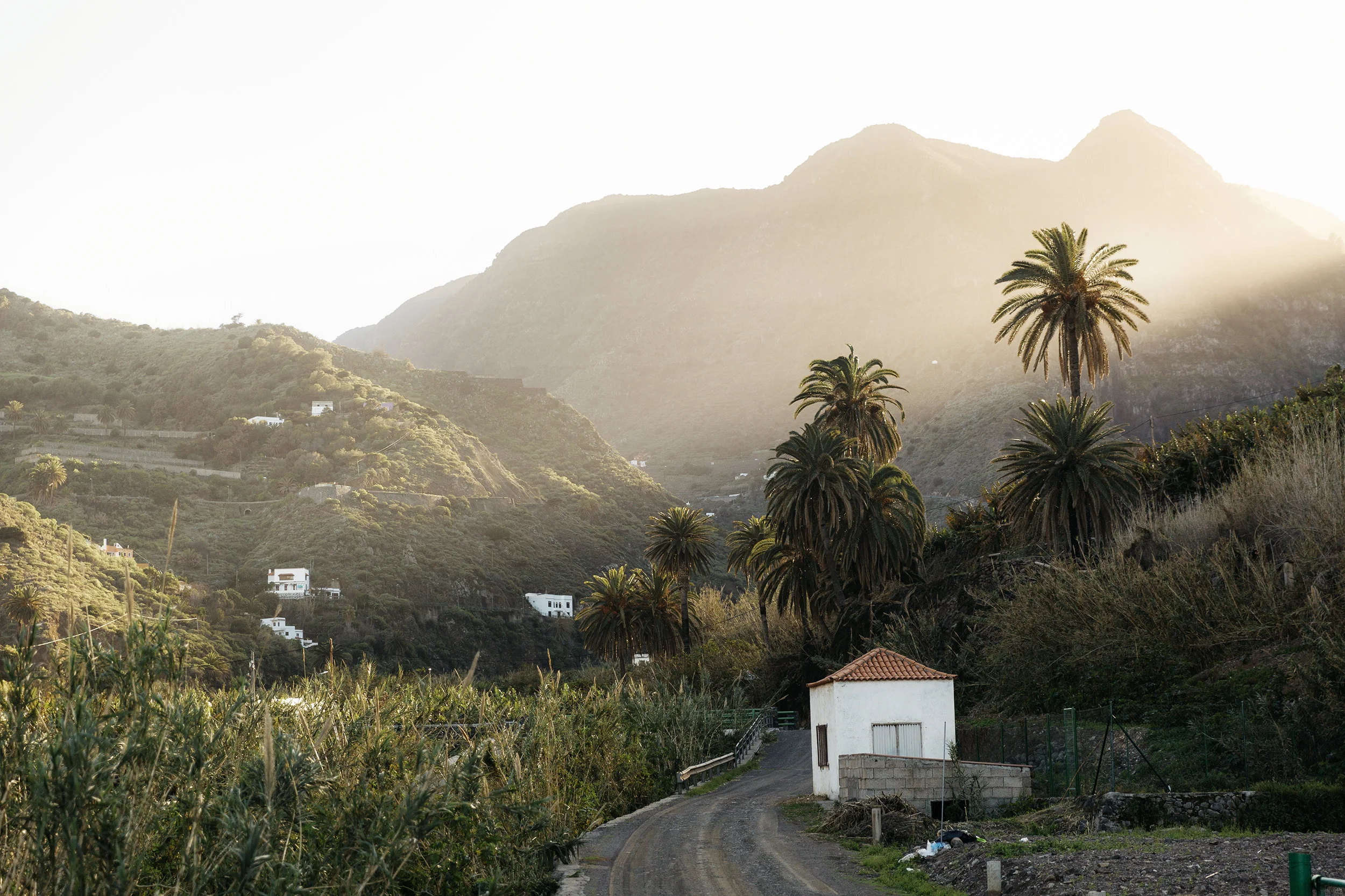 Sunset over La Hermigua in the Canary Islands by Rebecca Stumpf, Denver Boulder Colorado Editorial and Commercial Photographer.