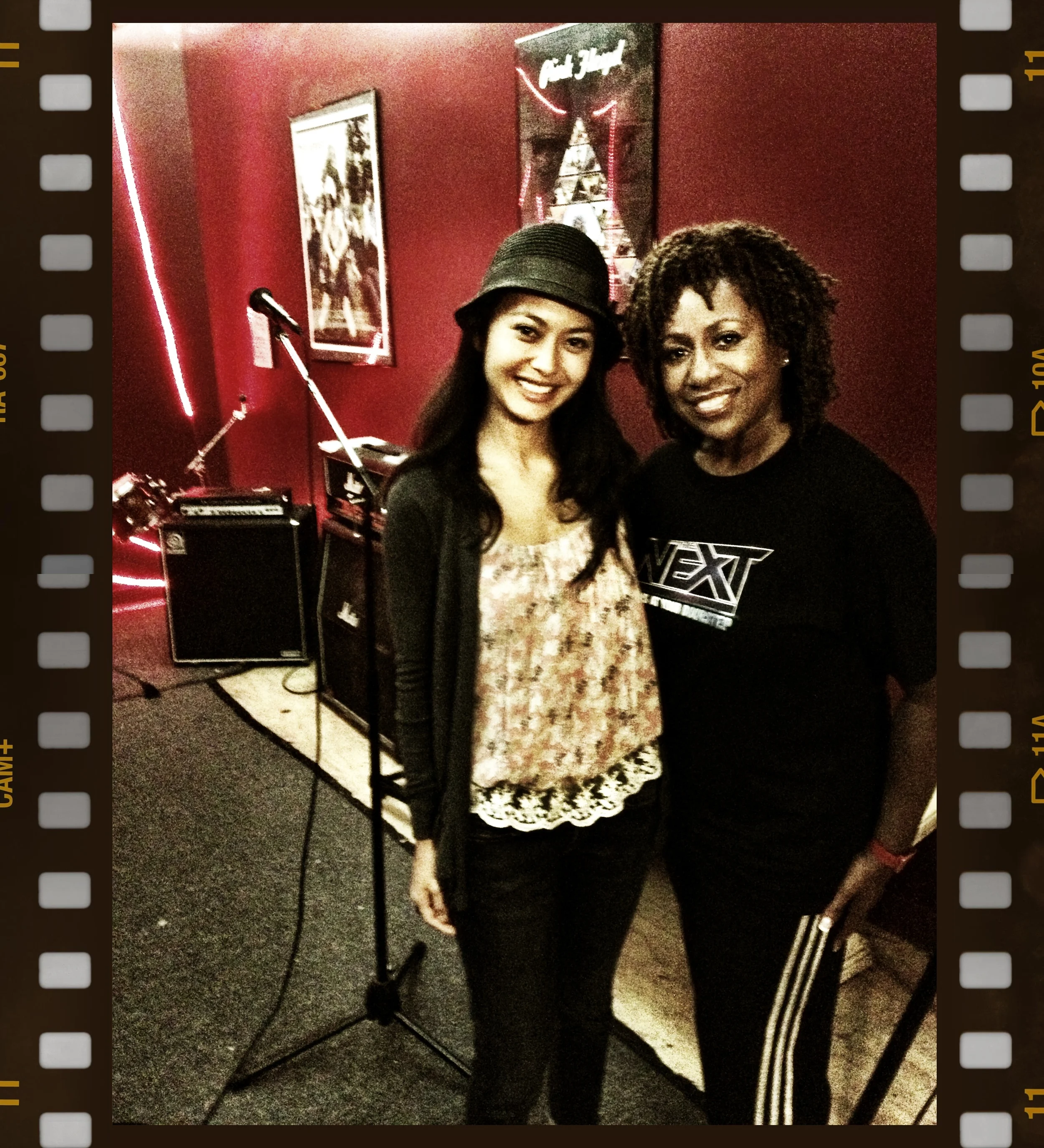 Vocal rehearsals with American Idol voice coach, Debra Byrd
