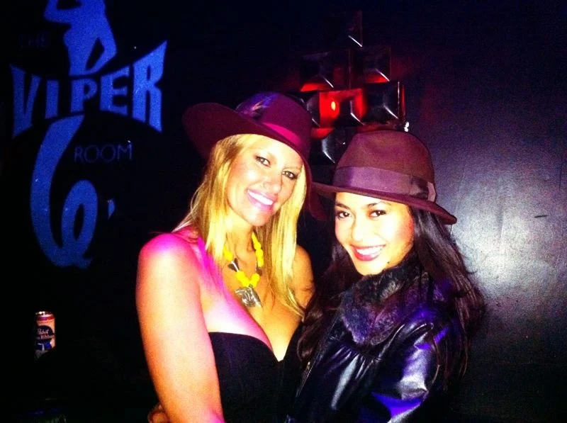 Rockin' out to the awesome bands, with the sexy Susan Holmes-Mckagan, at the Viper Room