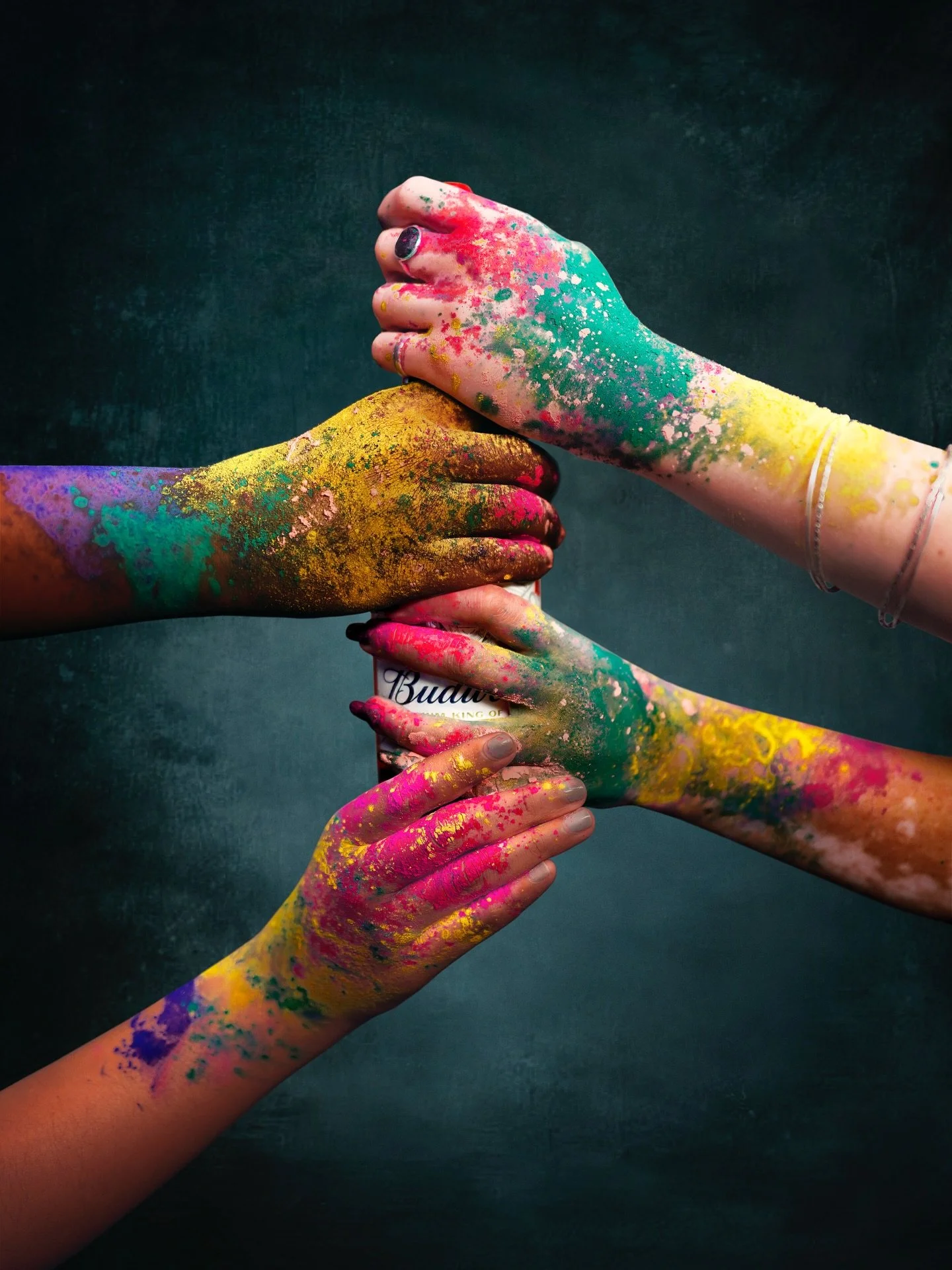 Happy Holi from our unreleased archives. 
The brief: Different palettes, one canvas. 🧡💙💜🩵💛🩷
Something we did with our friends over @budweiserindia a few years ago.