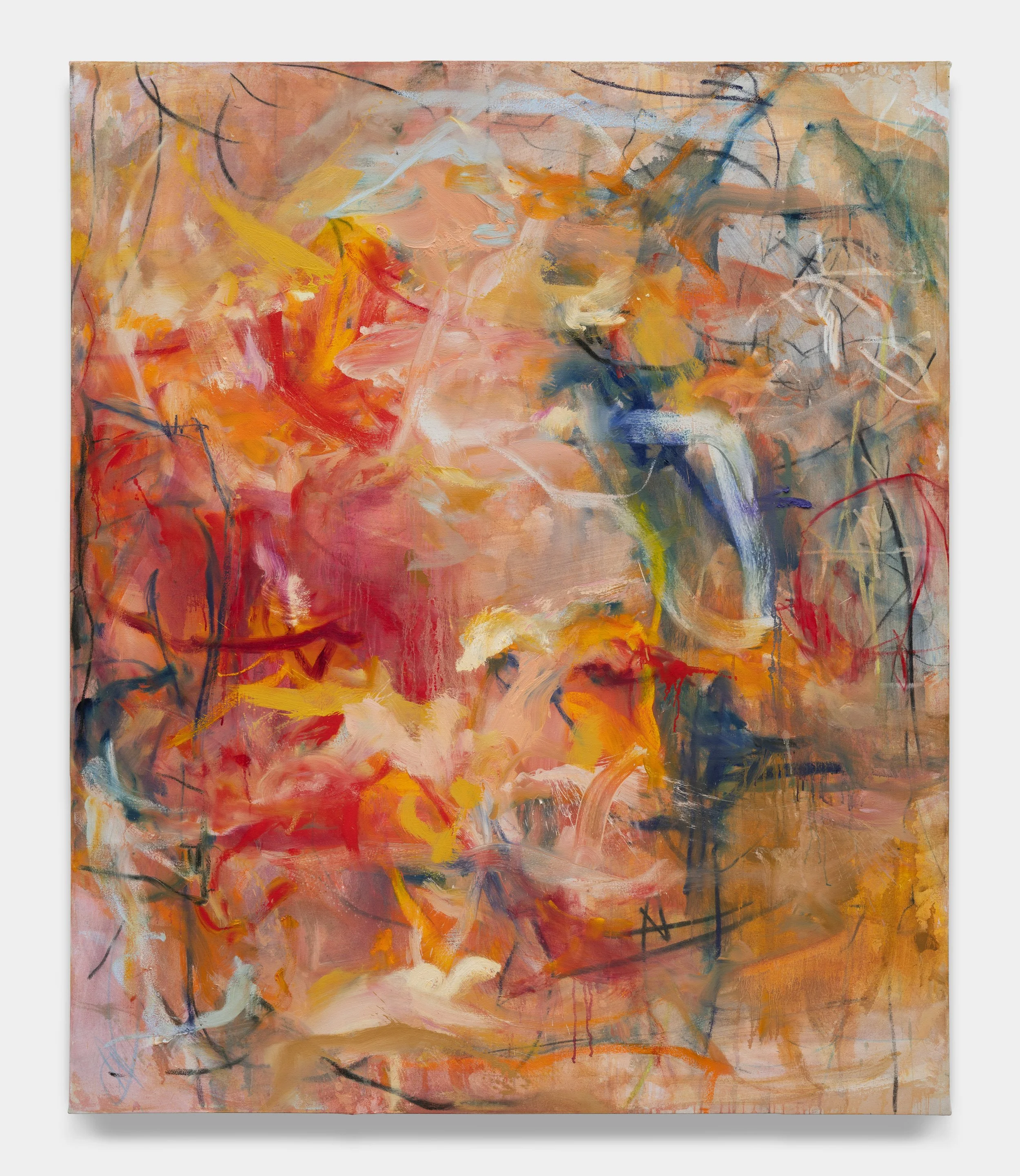  180 × 150cm | 70.9 × 59.4 inches  Oil, oil stick, charcoal, acrylic, pastel on canvas  Available - Room57 Gallery, New York 