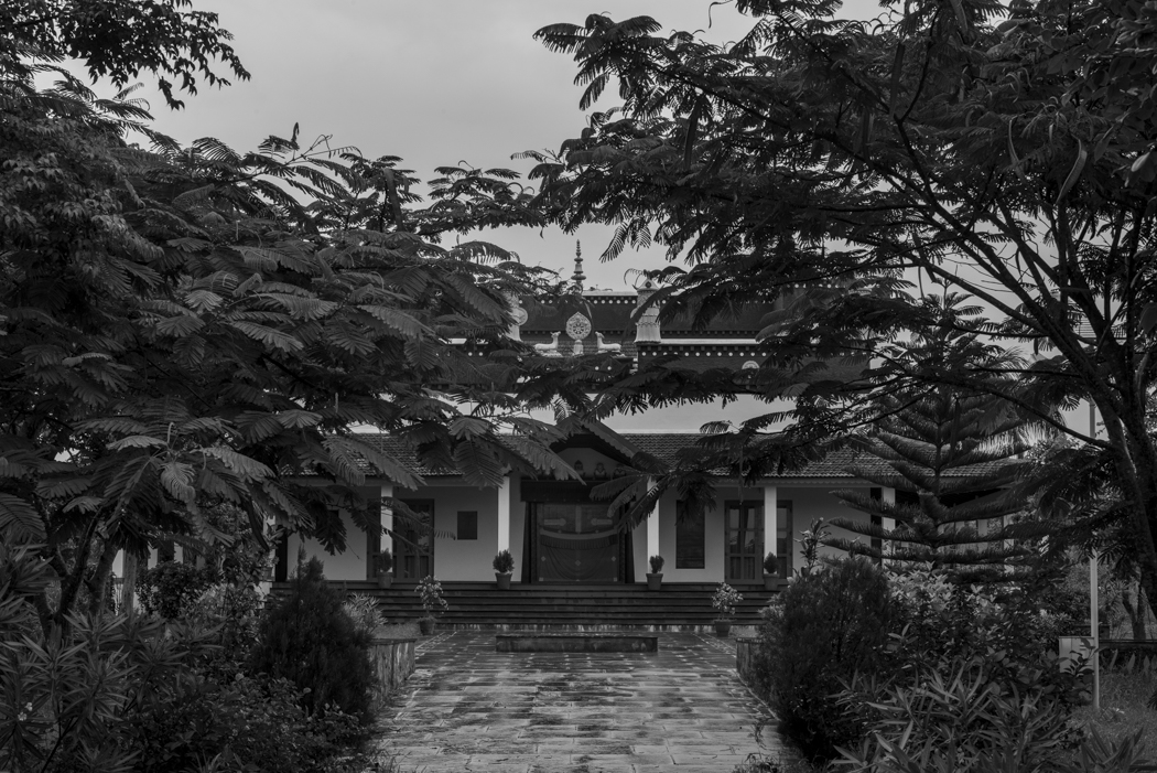 The monastery is overgrown