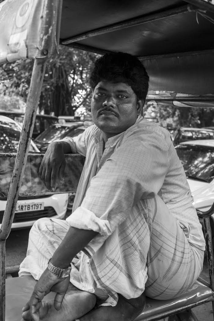and rickshaw cyclists