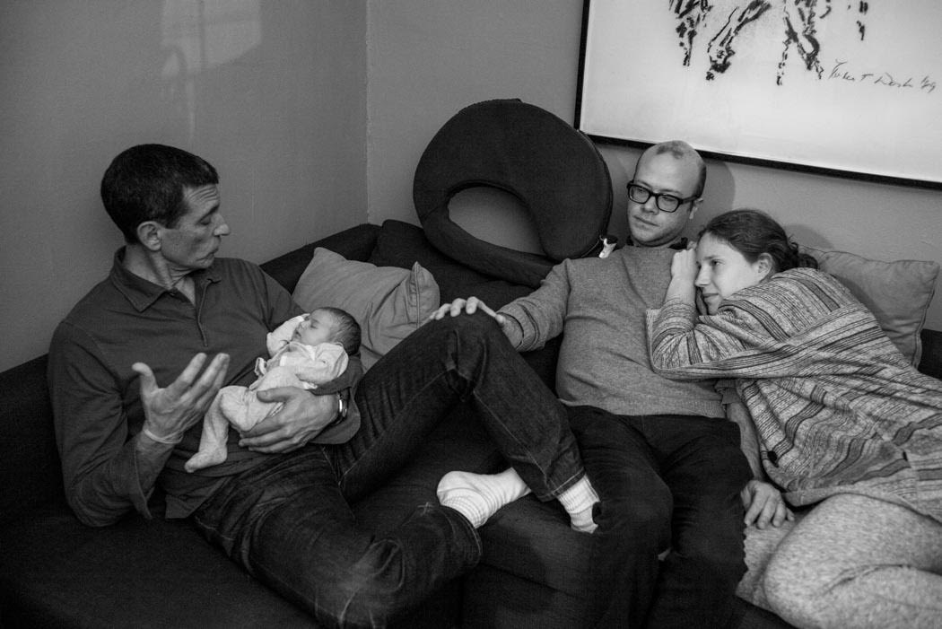 to meet Mila, my grand niece with grandpa and parents