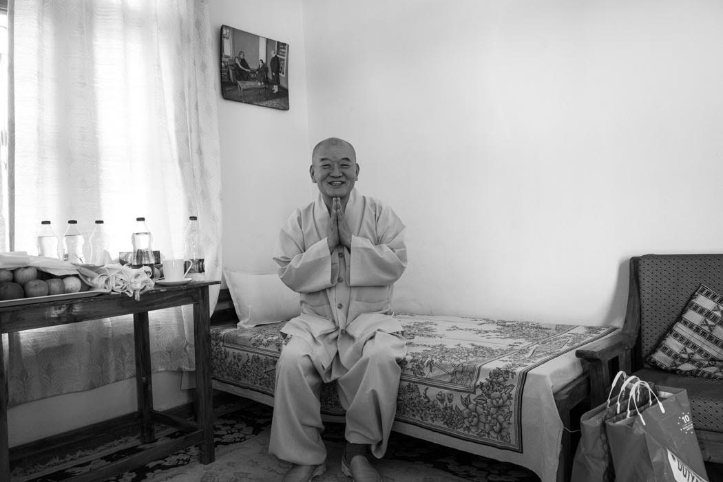 Friends and guests from all parts have come: Venerable Abbot Jung Woo from Korea