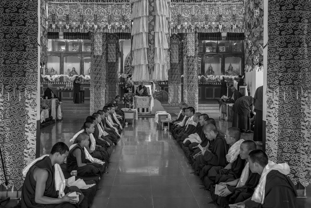 Rinpoche made generous offerings to each monk