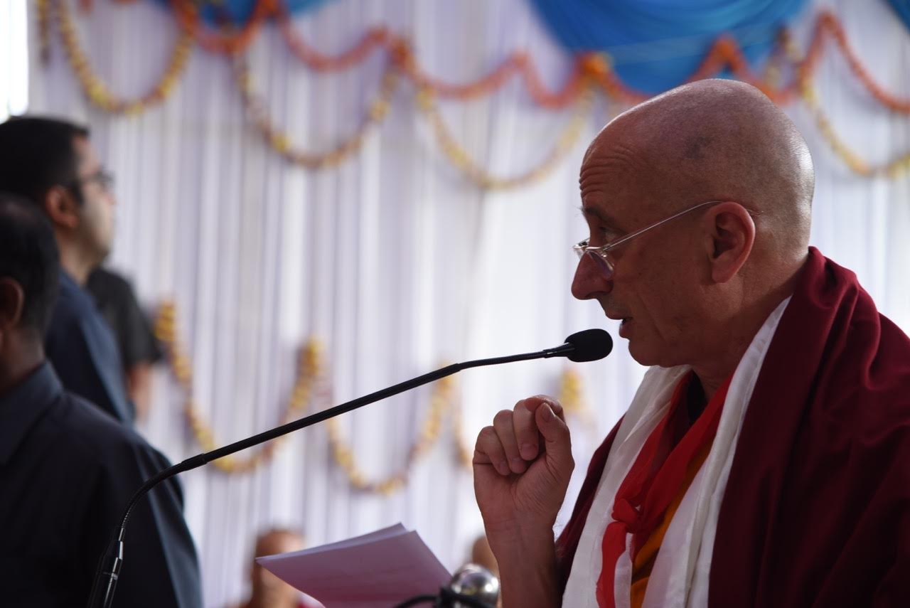 I must give a speech, proclaiming His Holiness the patron of Rato Dratsang. Photo by Tanya Agarwal