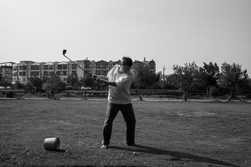 before some golf with pro