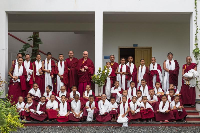many young monks who attend the Loseling school
