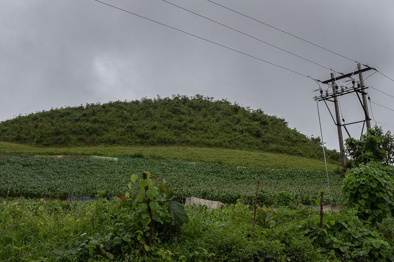 past hills,