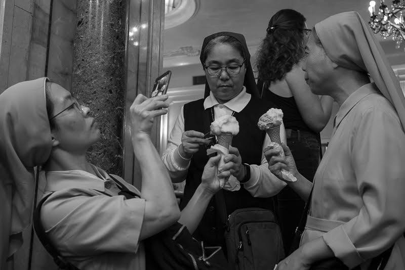 and on to Rome for communion at Giolitti's