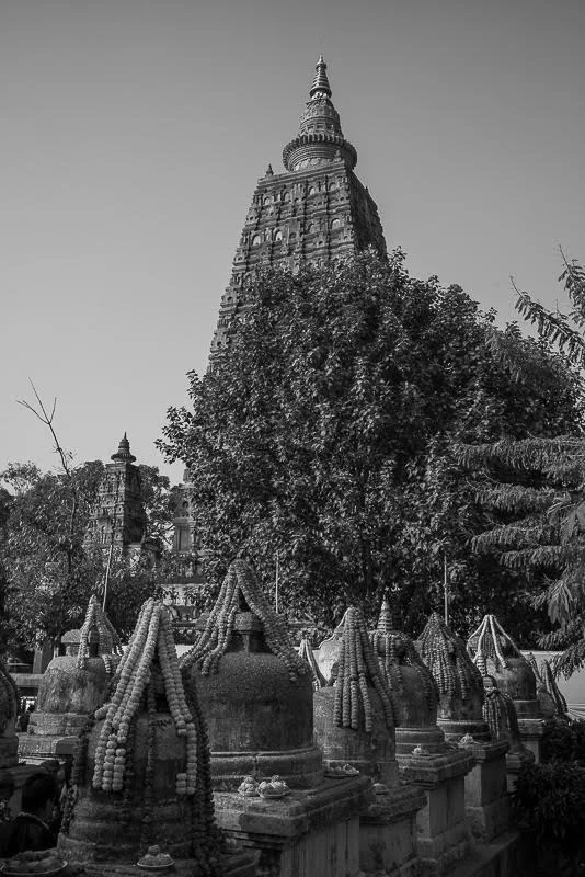 The Mahabodhi Temple and stupas