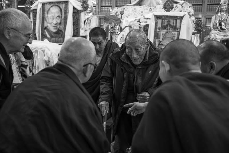 where Lama Zopa Rinpoche welcomes him
