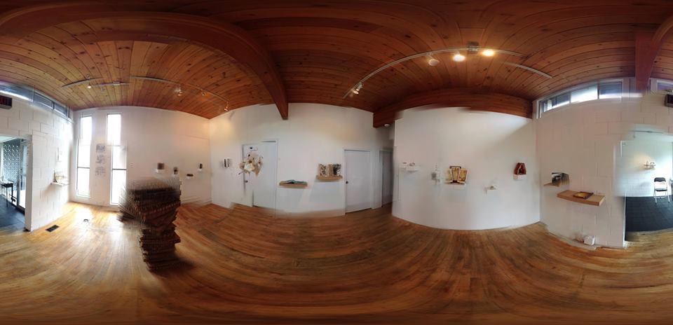 Panorama of "REBOUND' at Gallery 1580; photograph by Barry Herring