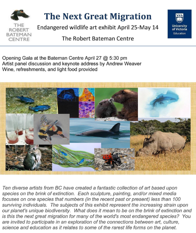 Sponsored by The Robert Bateman Centre and The University of Victoria, Education Program